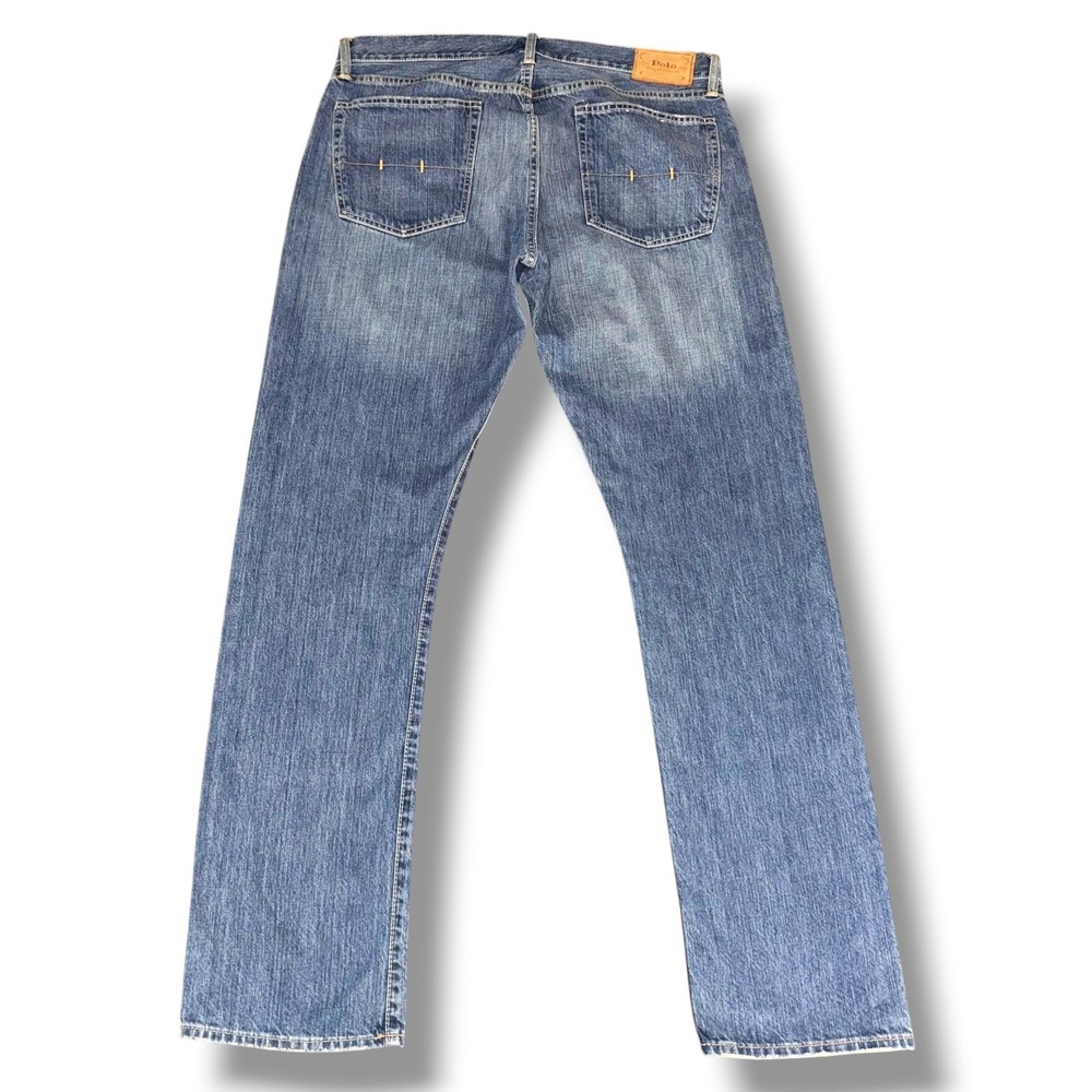 Polo Ralph Lauren Jeans Mens 36x34 Blue Authentic Dungarees Straight Leg Denim
